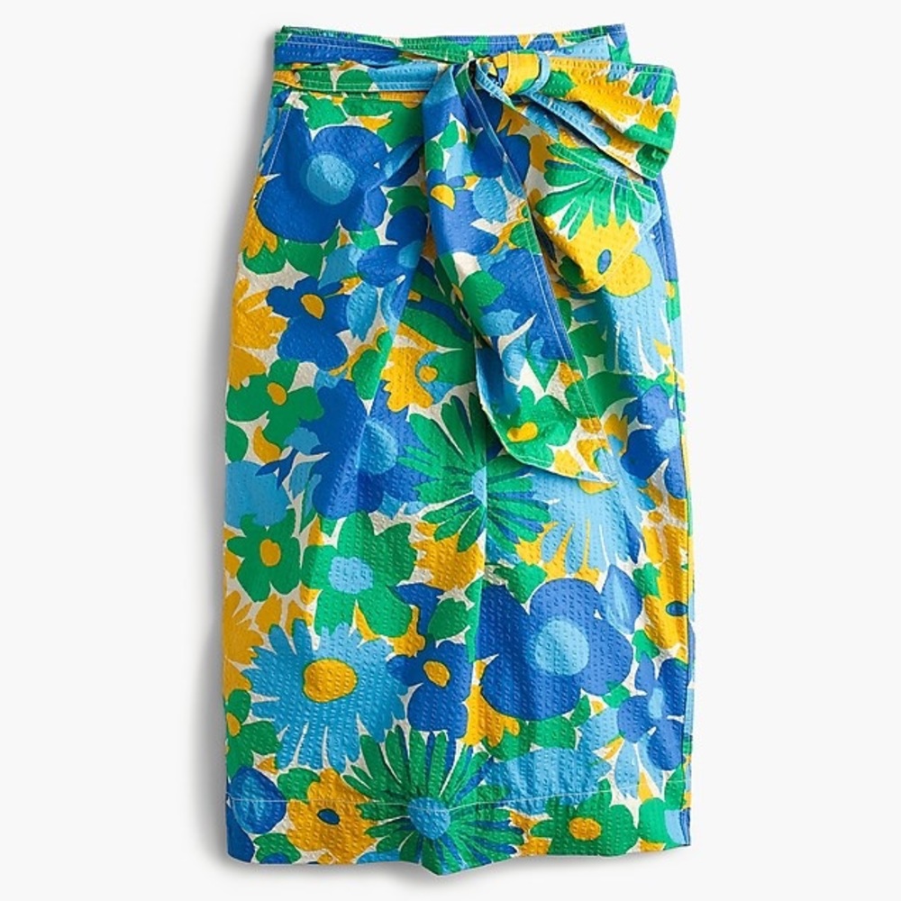 J.crew tie-waist floral skirt size 2 New with tag